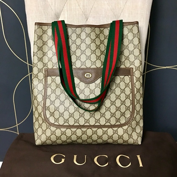 Gucci Handbags - Gucci authentic brown monogram coated canvas tote bag